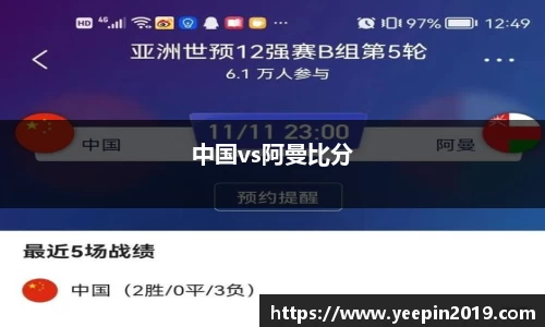 中国vs阿曼比分